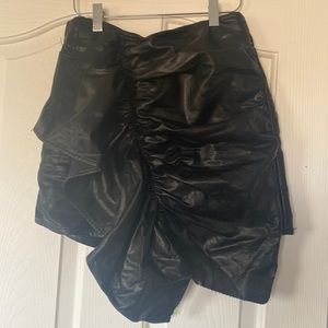 Unique Faux Leather Skirt
